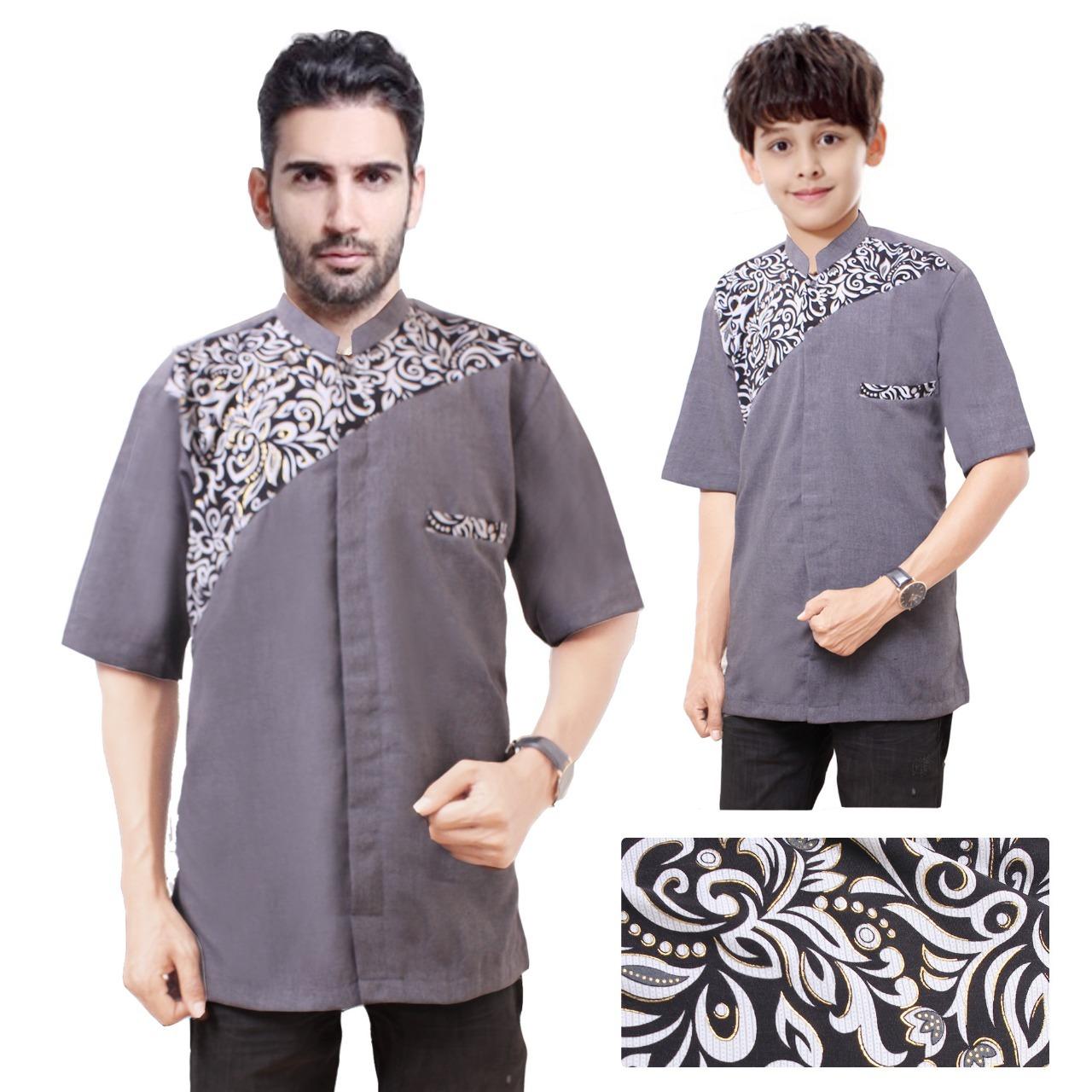 SB Collection Couple Atasan Baju Muslim Anto Koko Kemeja Anak Dan Ayah