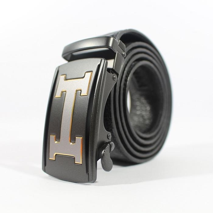 GESPER IKAT PINGGANG REL KULIT PRIA IMPORT | HERMES 326 SILVER BLACK