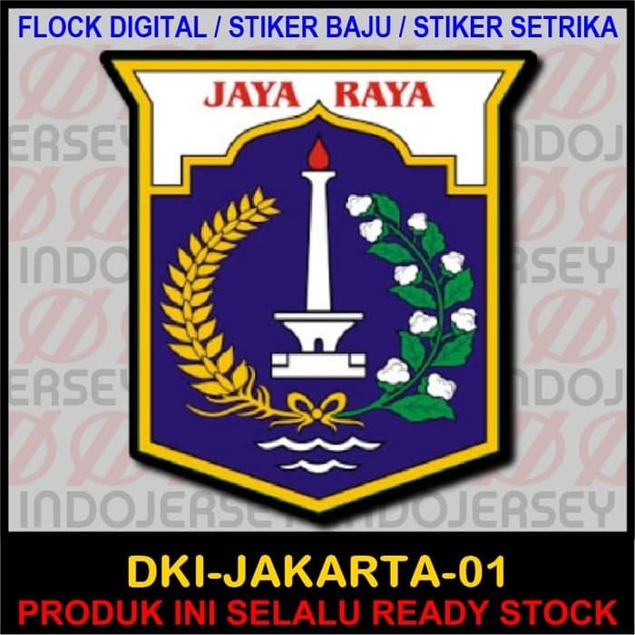 Hot Item!! Patch Flock Setrika - Logo Indonesia - Dki Jakarta 01 - ready stock