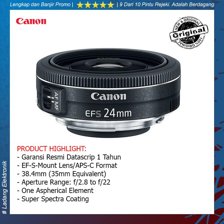 Canon EF-S 24mm f/2.8 STM Lensa Kamera / Garansi Datascrip 1 Tahun