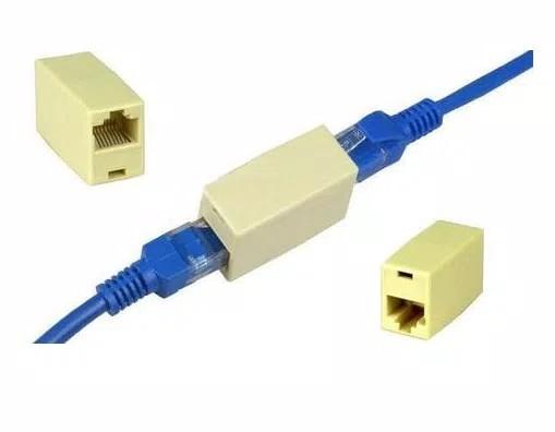 BAREL RJ45 penyambung kabel LAN UTP network komputer laptop wifi internet ES  Alat untuk menghubungkan atau menyambung kabel network UTP / Data / LAN antara Jack RJ45 jantan ke jantan.  Manfaat: 1. Menghubungkan dua peralatan network melalui kabel network