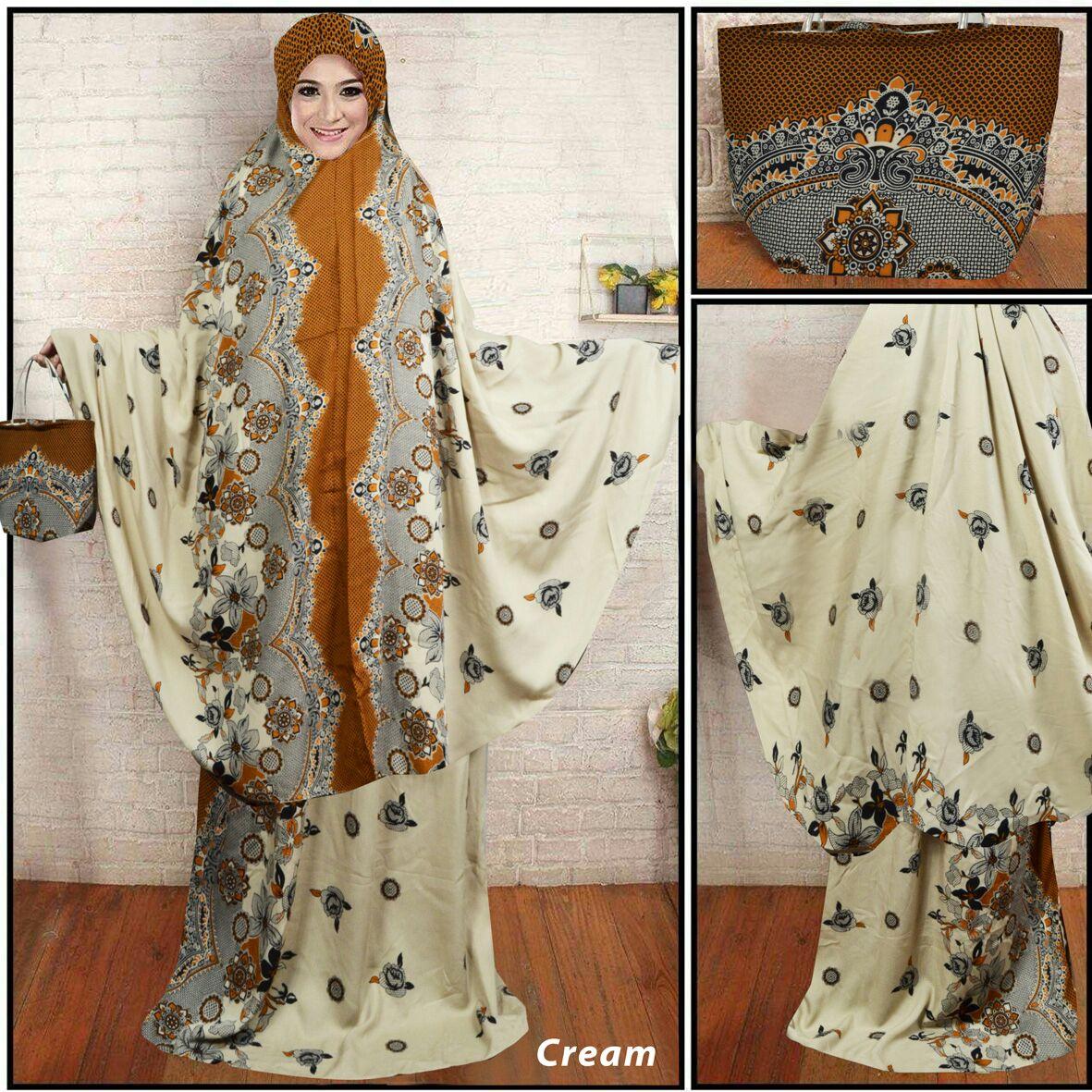 Champ Store - Mukena Katun Bali Motif Rose - Mukena Wanita Real Pict - Mukena Batik