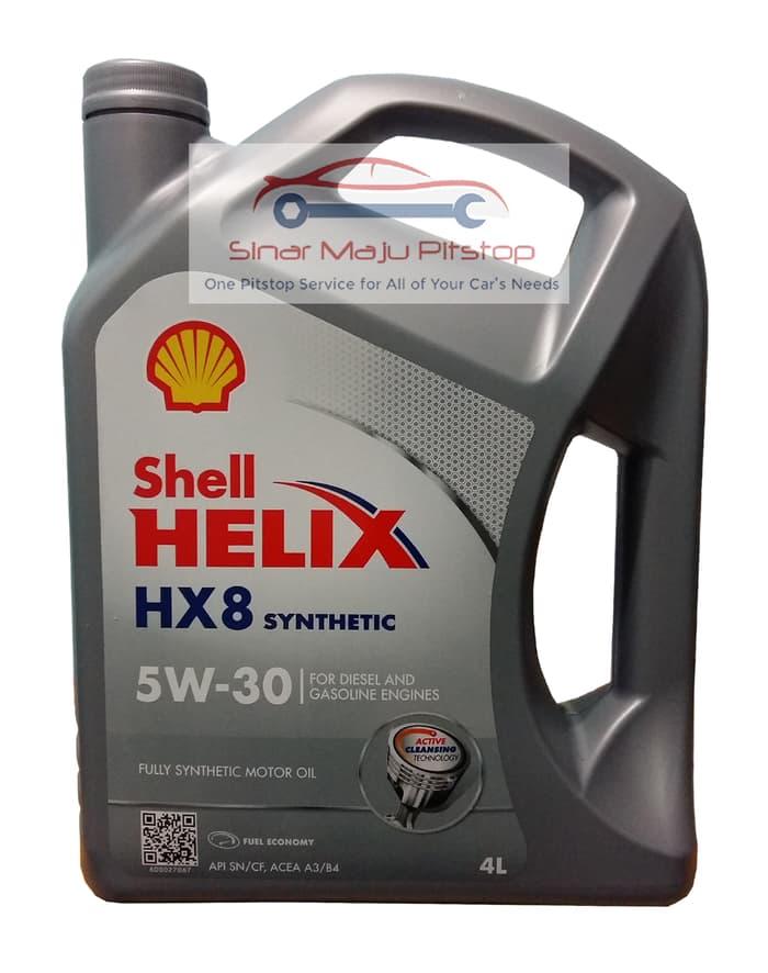 Oli Mobil Shell Helix HX8 API SN/CF Fully Synthetic 5W-30 5W30 4 L ORI