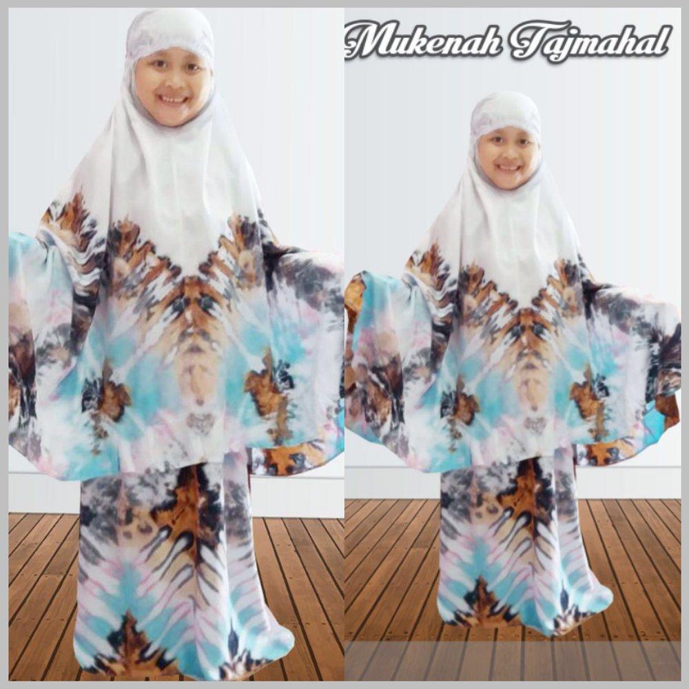 Mukena Anak Pelangi Putih-biru di lapak Grosir mukena grosirmukena880