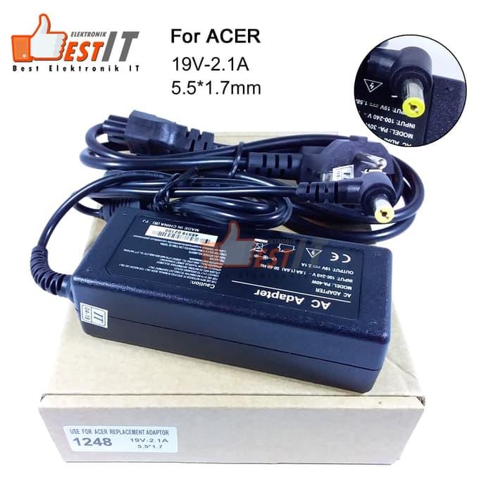 Terbaru!! Adaptor / Charger Laptop Notebook Acer 19V - 2.1A (5.5Mm*1.7Mm) 1248 - ready stock