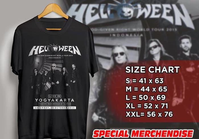 Harga Diskon!! Kaos Helloween Konser Live In Yogyakarta - Indonesia 2015 - ready stock