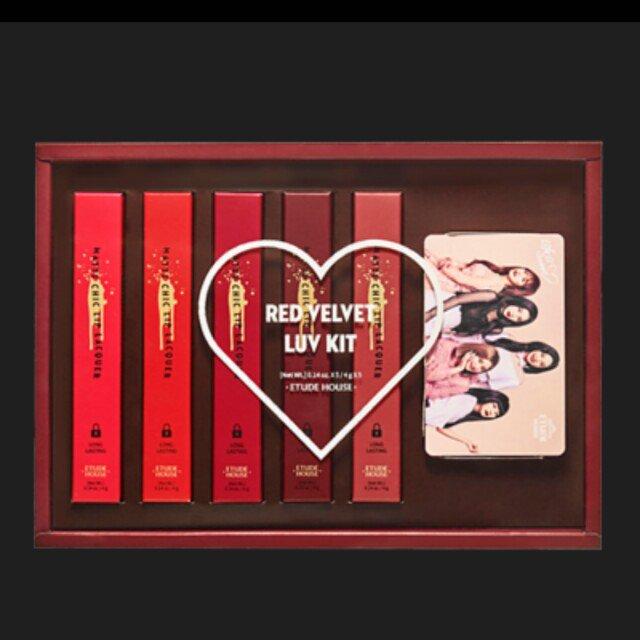 etude house matte chic lip lacquer red velvet kit
