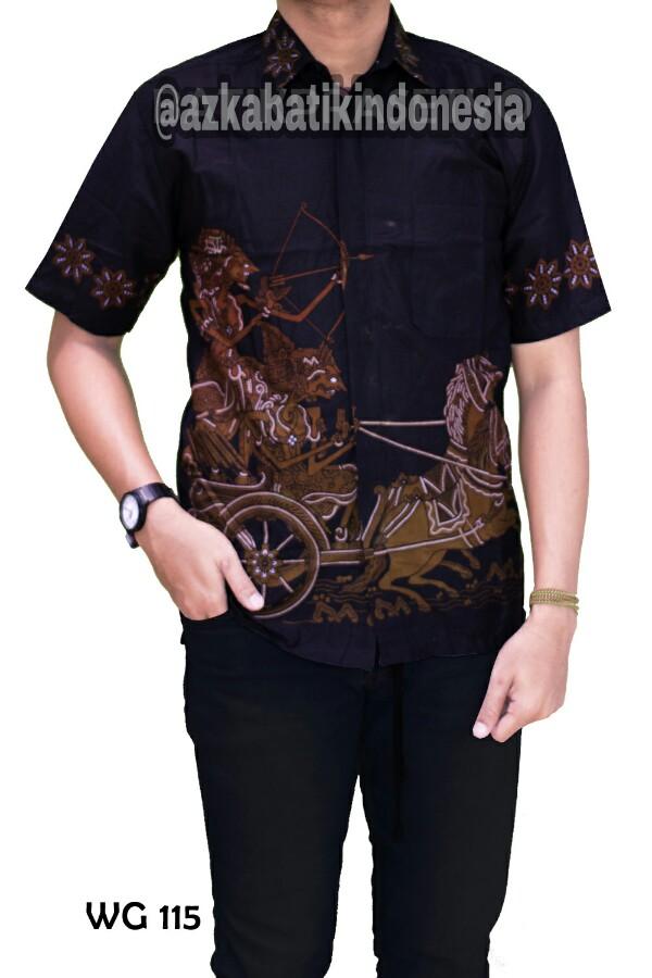 Baju Batik kantor Batik Atasan Kerja Kemeja Batik Pria Pekalongan Kemeja Batik Kombinasi Azka Batik