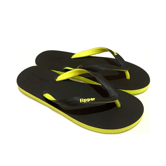 Sedang Diskon!! Sandal Fipper Black Series Black Lime - ready stock