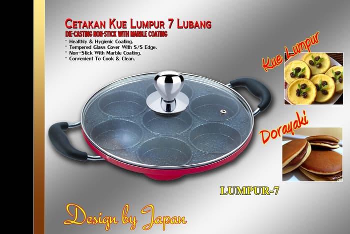 ASLI!!! Cetakan Kue Lumpur BISTRO Teflon 7 lubang(martabak mini,Dorayaki) - ZHZLrD