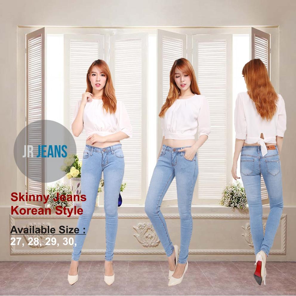 ZFASHION Celana Jeans Wanita Terbaru Skinny Light Blue Pensil Biru Muda  27-30