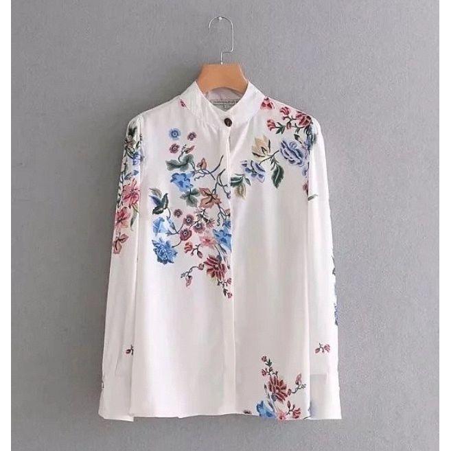 Vshop91jkt - Blouse Flower Kemeja Flower Baju Flower Pakaian Kerja Baju Kerja Kemeja Polos Kemeja Kerja Kemeja Putih Pakaian Kerja Baju Kantor Blouse Wanita Kaos wanita Flower Tshirt Kaos Bunga Hem Flower Kem Flower