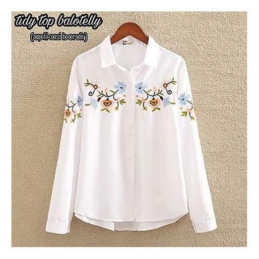 Blouse “BC TIDY BORDIR” Baju Panjang Muslim Hijab Moderen Pakaian Wanita Trand Terbaru