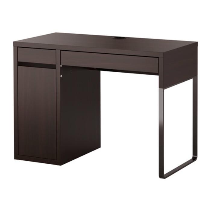 IKEA MICKE Meja Komputer Kerja Belajar 105x50 cm, hitam-cokelat
