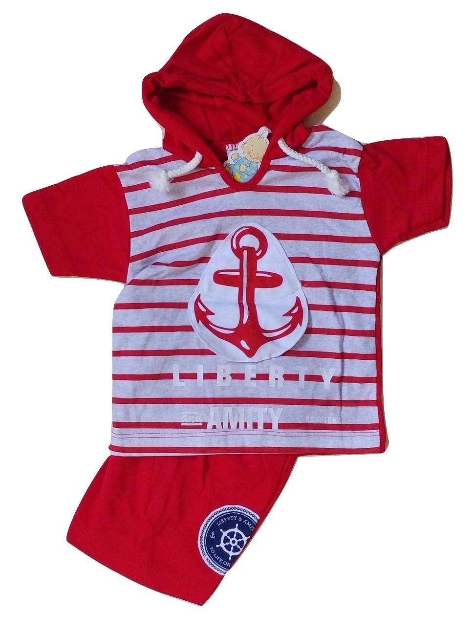 Jelova Setelan Liberty Amity Premium Quality SNI Standart Recommended to 0-6 Months- Red/Navy Random