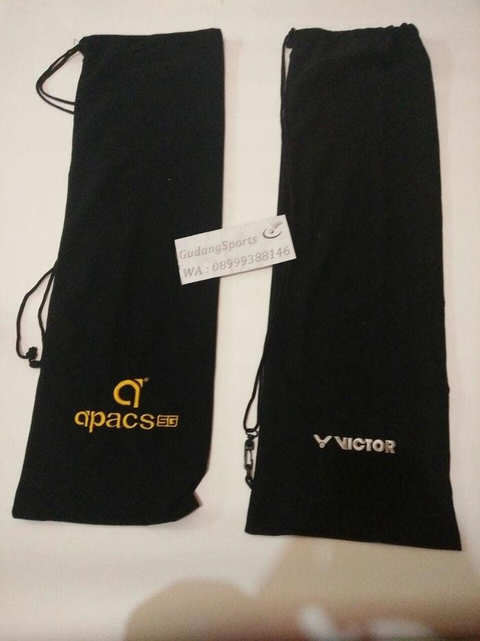 PROMO!!! Tas Kain Raket Badminton / Sarung Raket Badminton Merk Apacs & Victor - xByTLL