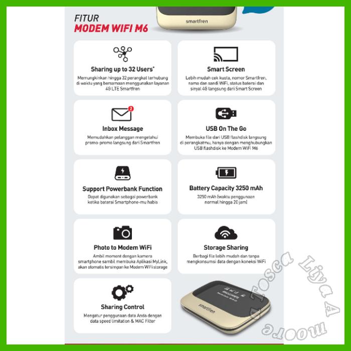 SALE - MIFI 4G ROUTER MODEM WIFI 4G SMARTFREN 4G ANDROMAX M5 FREE KUOTA 70GB