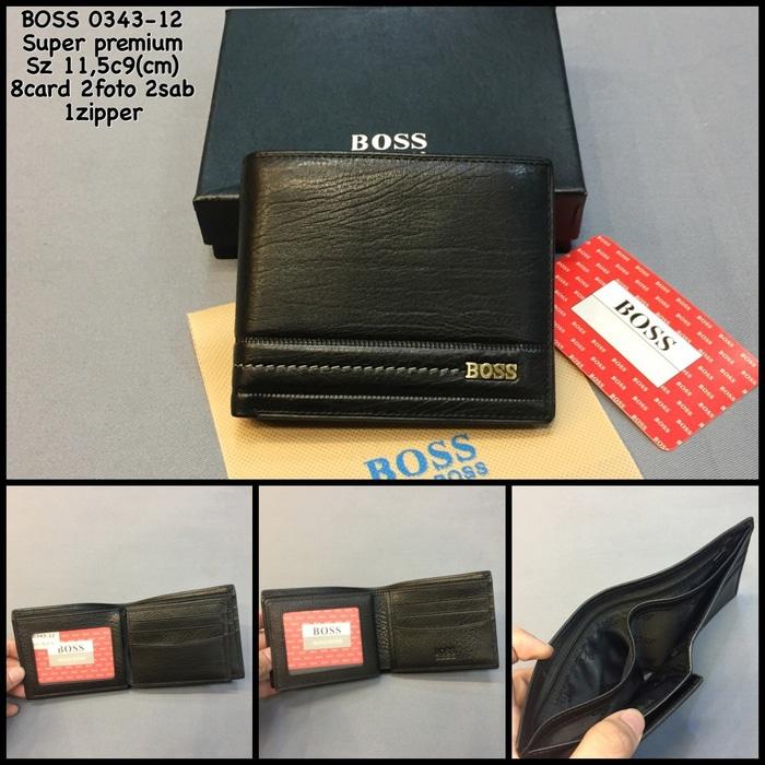 Diskon 10%!! Dompet Hugo Boss 0343-12 Suprem Dompet Cowok Dompet Murah Dompet Kulit - ready stock