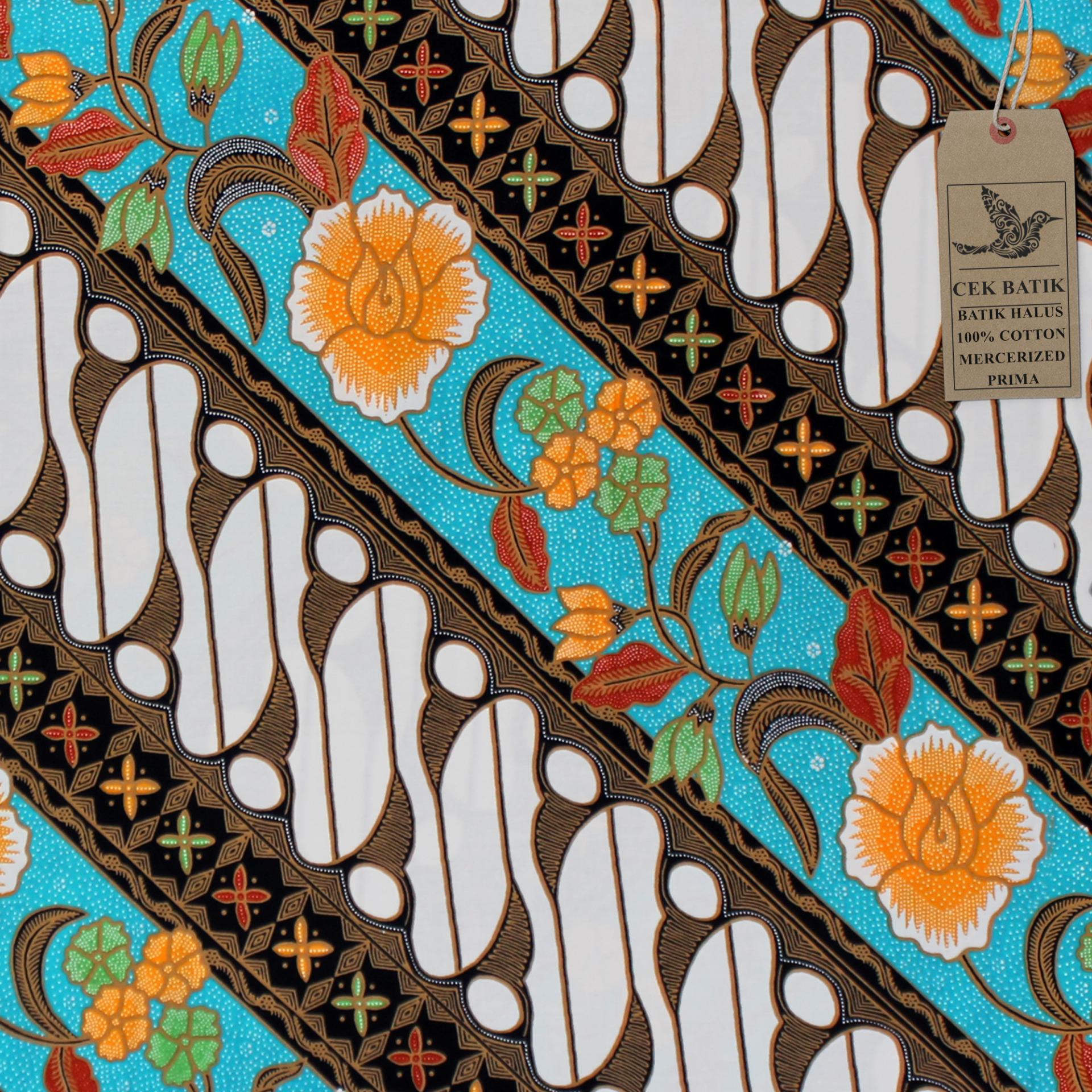 Cek Batik - Kain Batik Motif Etnik & Modern Pesona Parang Mocca Bunga Gading (Soft)