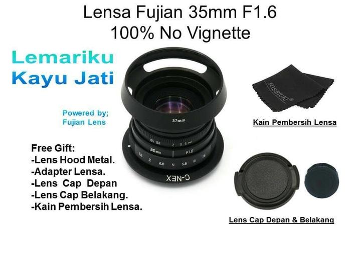 Fujian Lensa CCTV Lens 35 mm f1.6 Lensa Fix Sony Canon Nikon Fujifilm