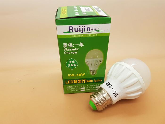 ORIGINAL - Merk RUIJIN BOHLAM LAMPU LED 12V DC LED 5W ( LAMPU SOLAR CELL )