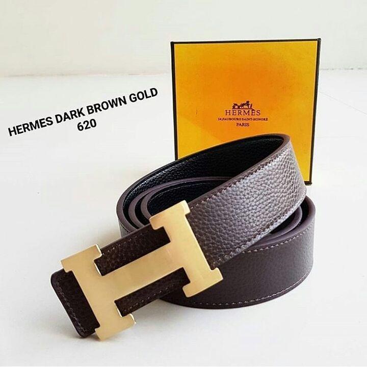 Ikat Pinggang Hermes HM 620 Brown Logo Gold