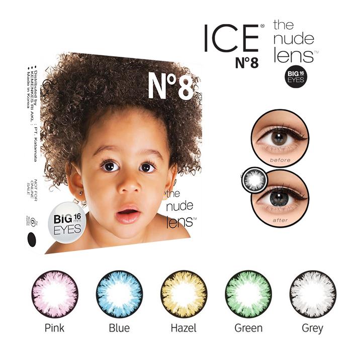Baby Eyes X2 Ice Nude N8 Softlens by Exoticon – Hitam + Free Lenscase