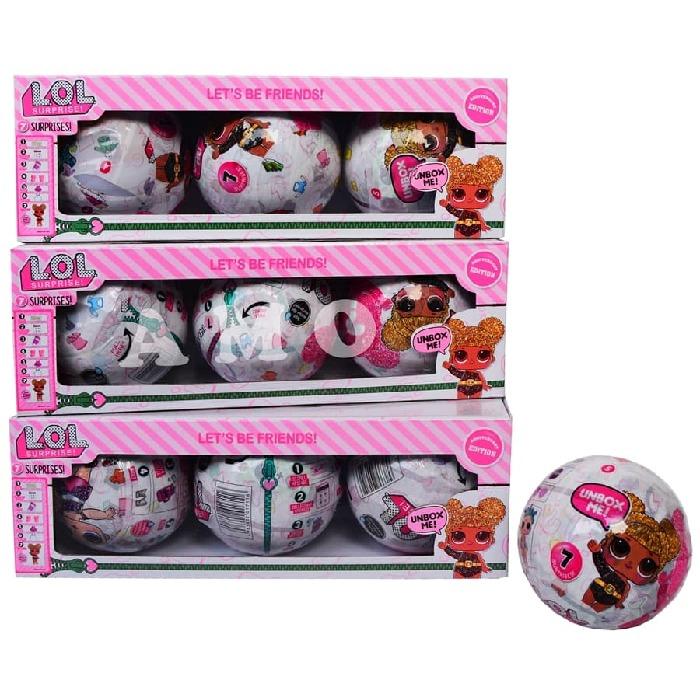 zidane LOL SURPRISE BALL ISI 3 PCS - MAINAN BOLA KEJUTAN