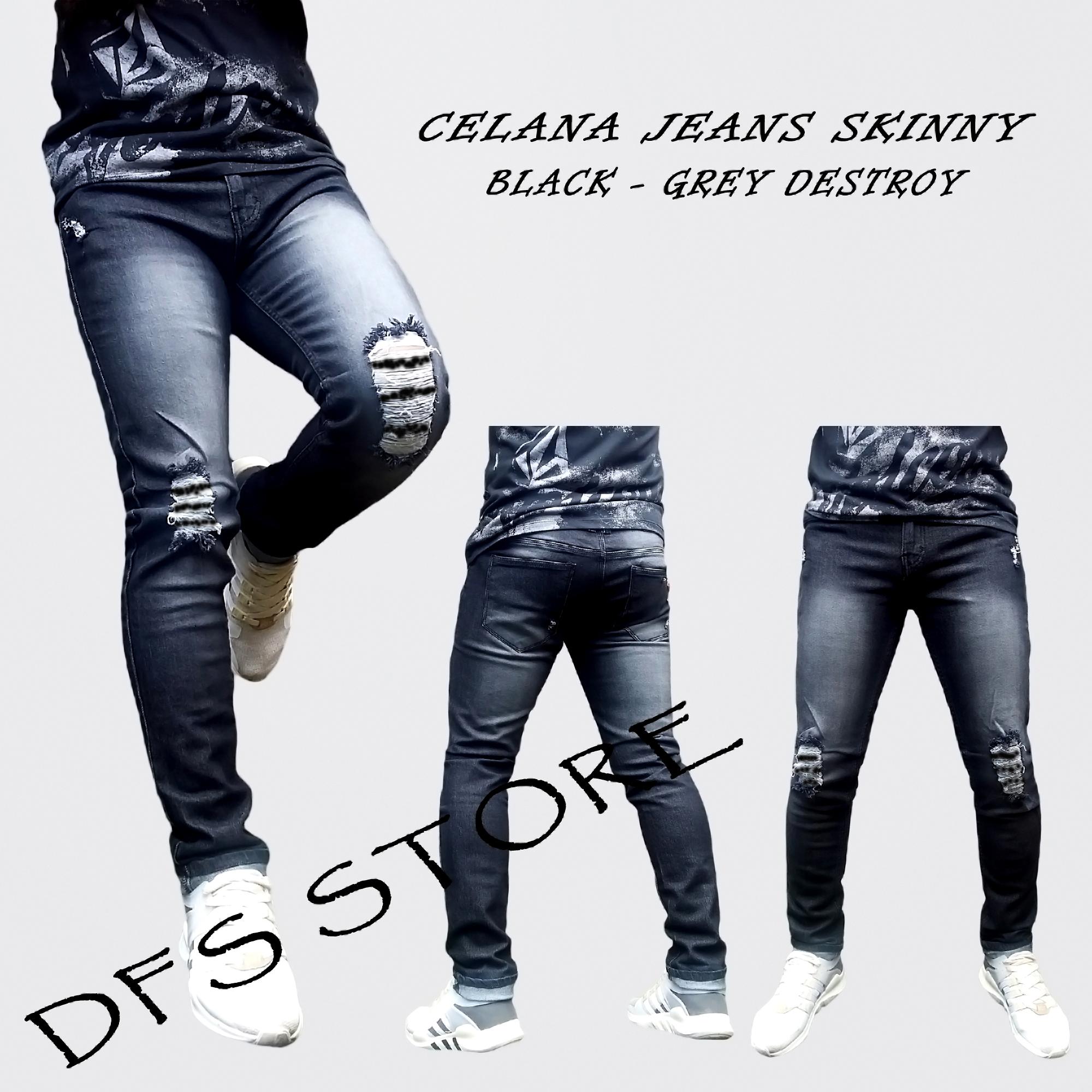 DFS-CELANA JEANS PRIA SOBEK SKINNY / SLIMFIT / PENSIL