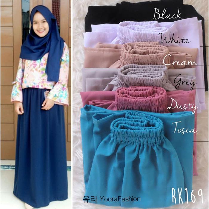 Wolpeach Maxi Skirt Rok Polos Panjang Rok Wolfis Wolvis Skirt RK169