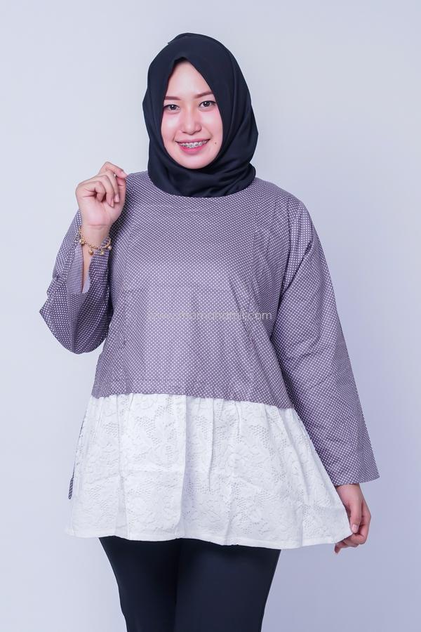 Blouse Muslim Hamil Menyusui Polka White / Baju Modern / Dress Korea / Baju Kekinian / Baju Hamil Kerja / Baju Hamil dan Menyusui / Hamil / Kehamilan / Ibu Hamil / Harga Mumer / Terbaru.