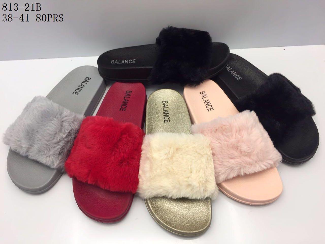 Sandal Flip Flop Wanita - Sandal Selop Bulu Termurah Warna Dikirim Acak FAD28