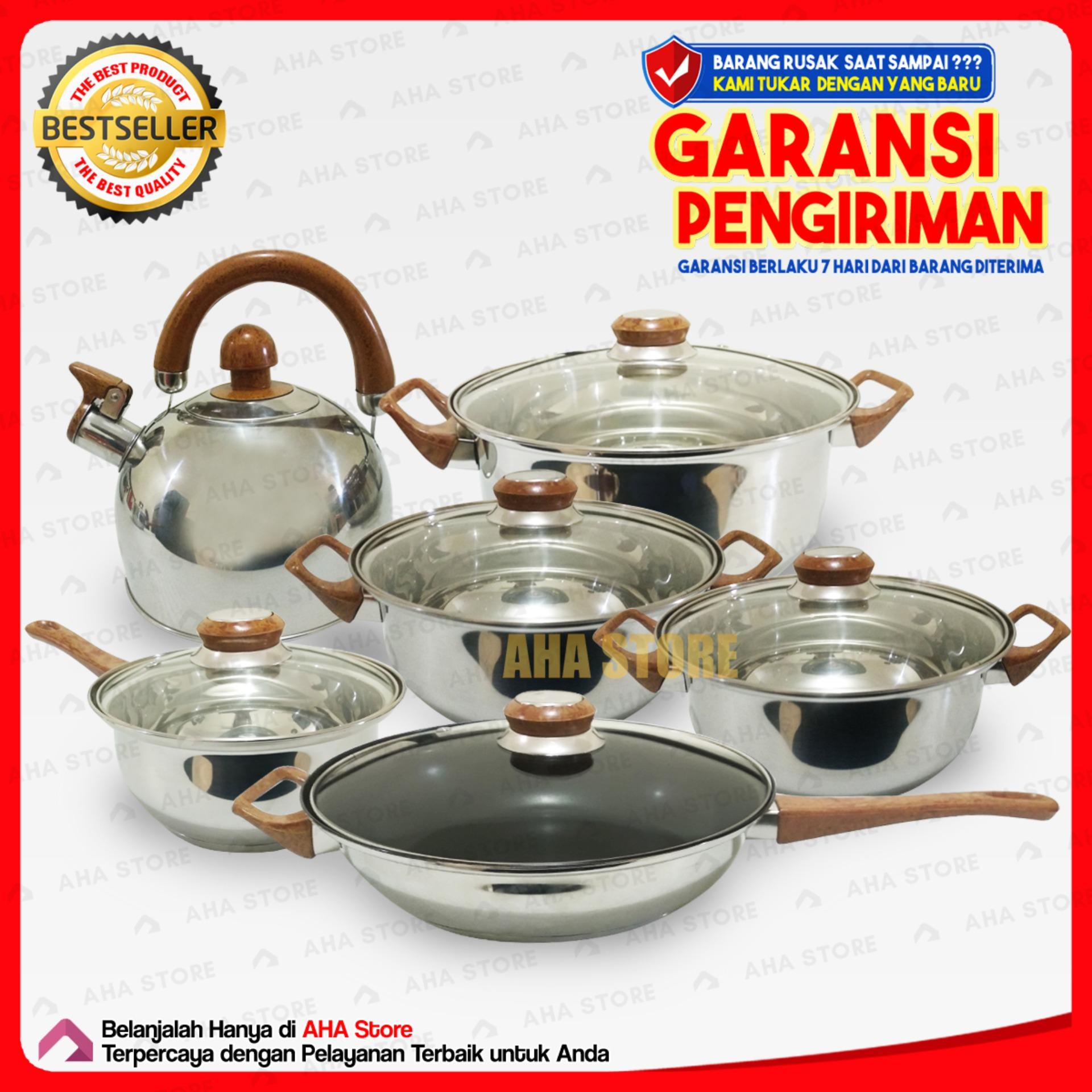 Q2 Panci Set Stainless Steel 12 Pcs