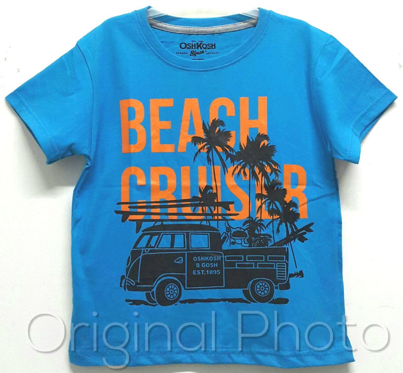 Baju kaos anak laki laki Beach Biru Size 1 - 6 tahun
