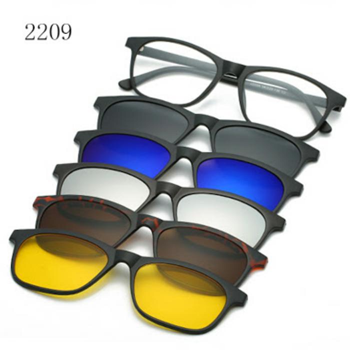 Hemat 10%!! Frame Kacamata Sungglas Clip On 2209 Free 5 Lensa Grosir Kacamata - ready stock