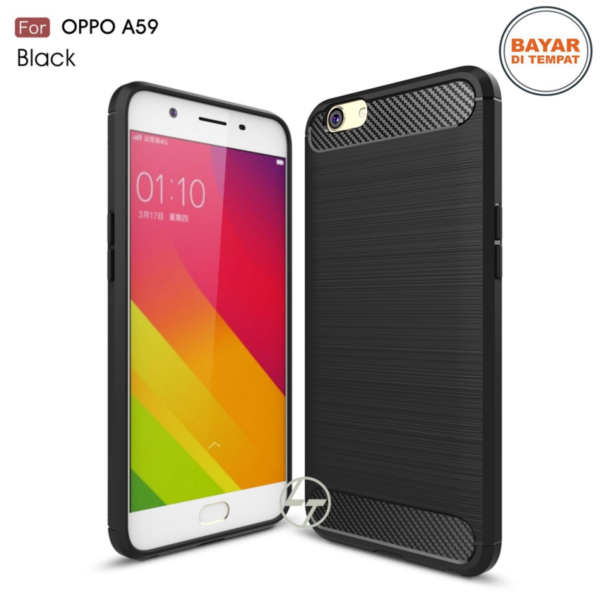 Lapak Case Carbon Fiber Premium Quality Shockproof TPU for Oppo A59 / F1S - Hitam