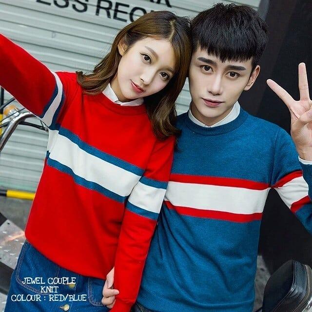 Hijab Bandung Outwear Jaket Rajut Couple Knit - Multicolor