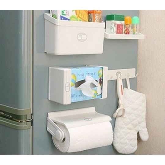kulkas organizer organiser rak refrigarator rack multifungsi serbaguna storage portable praktis magnet import tempat tisue tempat bumbu alat dapur