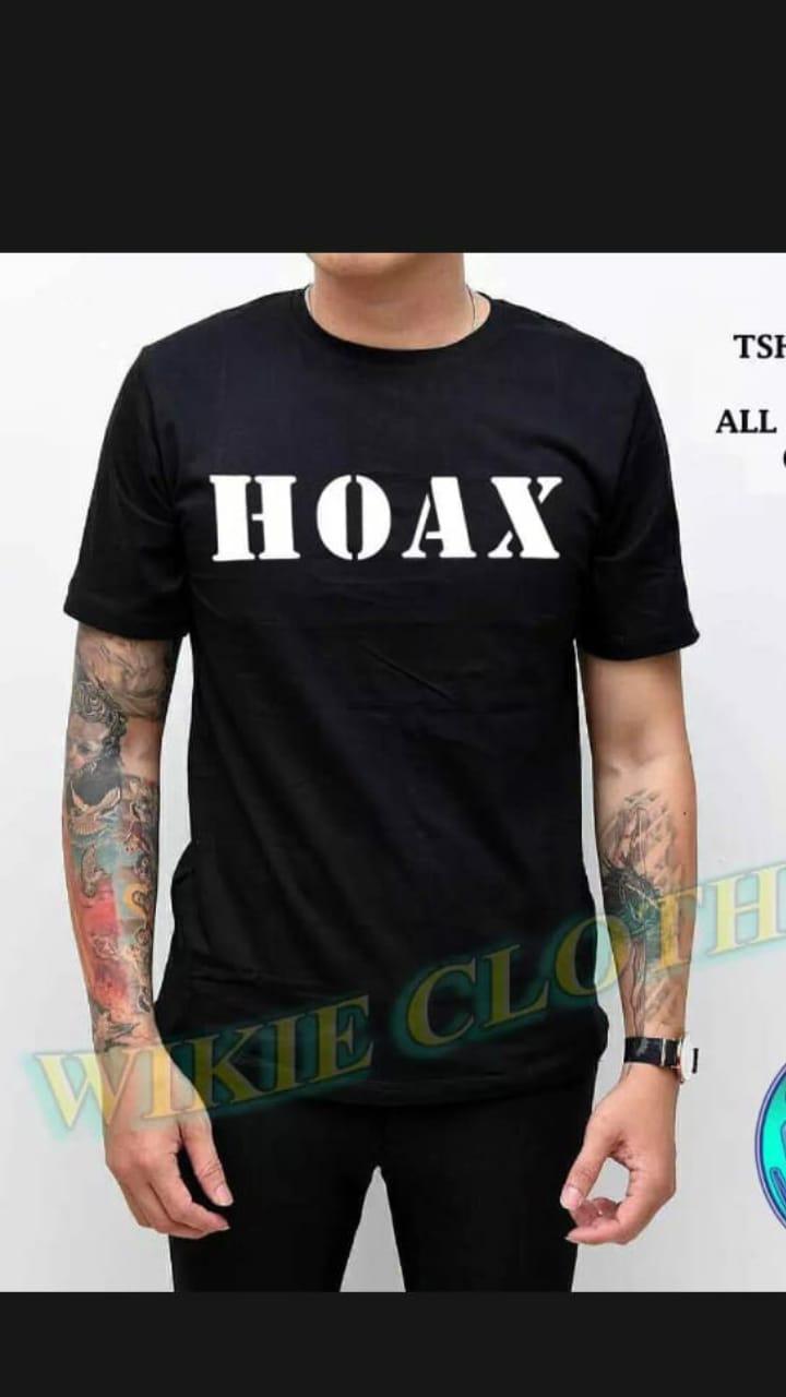 kaos HOAX/Kaos Fashion Distro 100% Soft Cotton Combed T-Shirt Gambar Kartun Kekinian Sablon Plastisol Atasan Pria Wanita Katun combet kombed kombet Lembut Tidak Panas Adem Simple Keren Casual Sport Halus Baju Cowo Cewe Pakaian Distro –