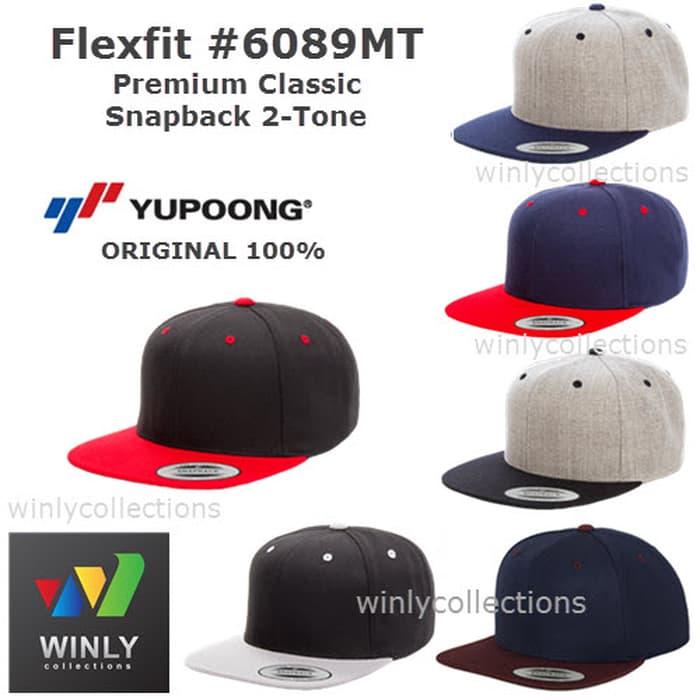 Best Top Seller!! Topi Flexfit Premium Classic Snapback 2-Tone 6089Mt Ori - ready stock