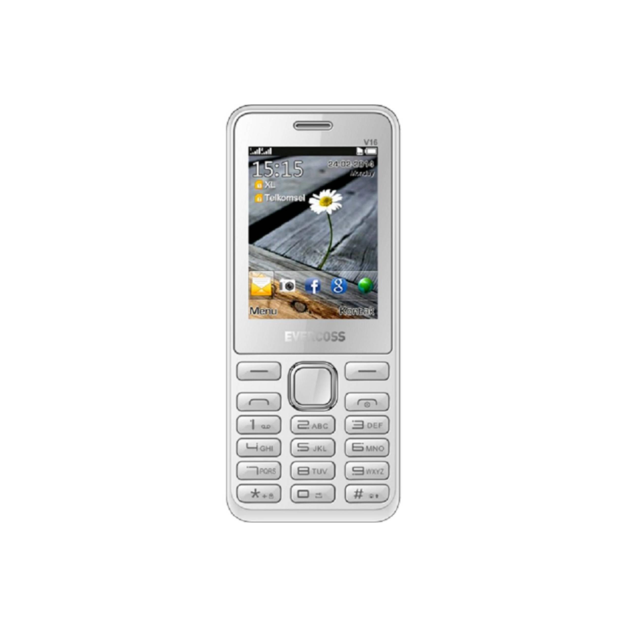 Evercoss V16 Fun Series - Dual SIM - TV Analog - Putih