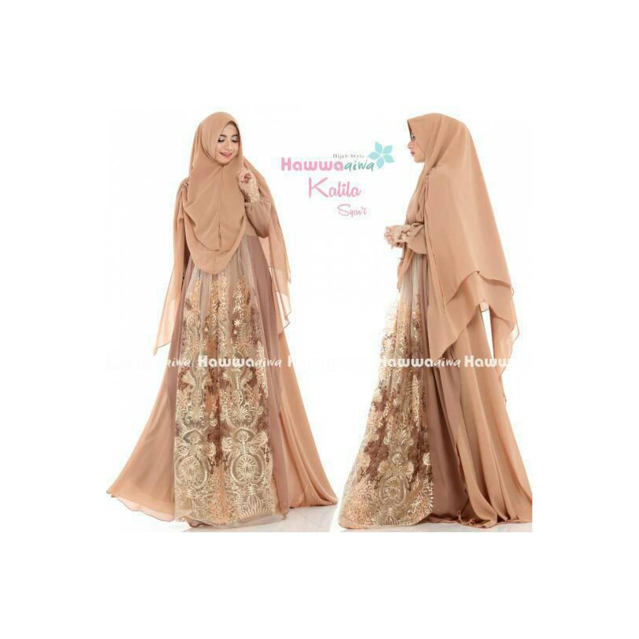 kalila syar'i by hawwa aiwa ( busana muslim/dress/gamis)