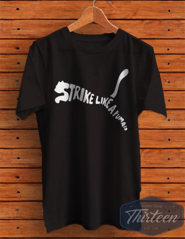 Kaos Original Baju Bola Logo Puma Kualitas Distro - Hitam