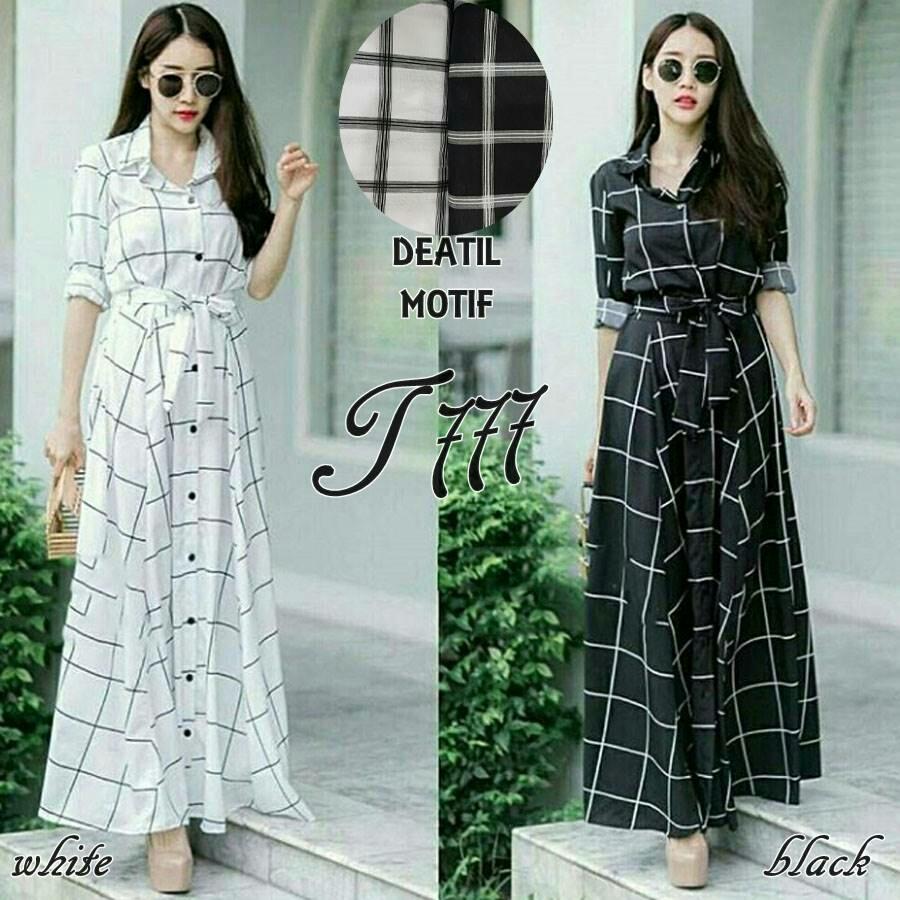 J&C Long Dress Clote Square / Kemeja Long Dress / Long Dress Kemeja Katun  / Kemeja Katun Dress / Maxi Dress Katun / Baju Muslim Katun / Gamis Katun