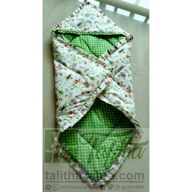 Selimut Topi Bayi Hoodies Rempel Bonus Tas Mika Kado Lahiran Murah Terbaik Animal Grow Ijo Apel