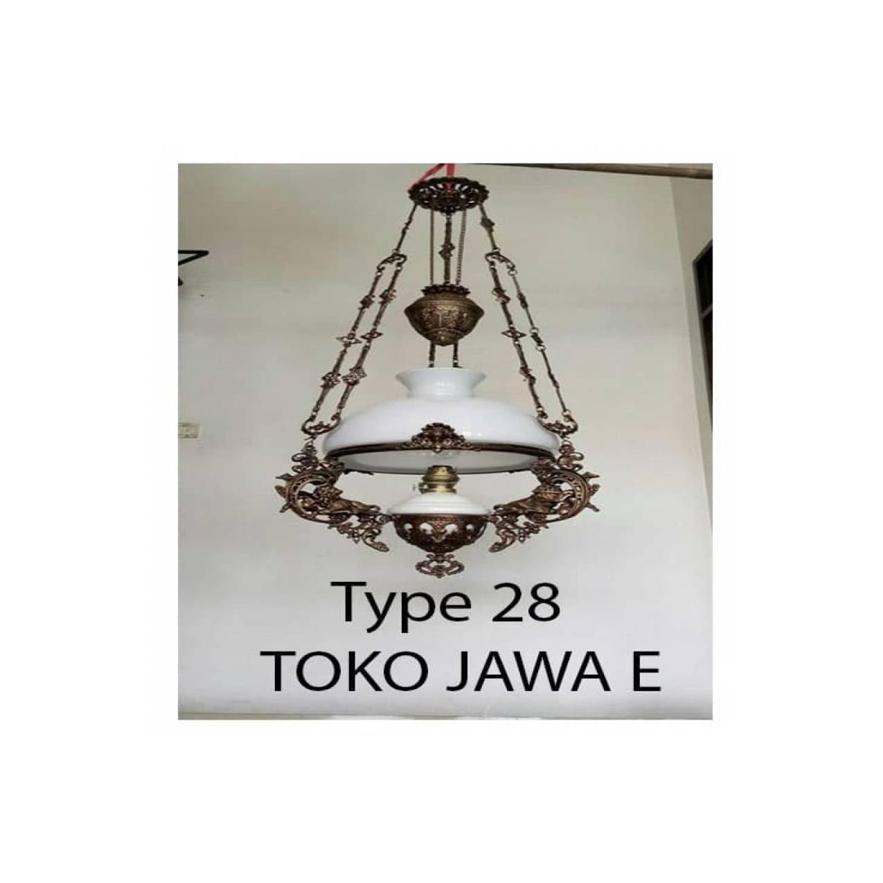 Lampu Kerek/Lampu Gantung/Lampu Betawi Model Kerek TYPE 28 - PUTIH