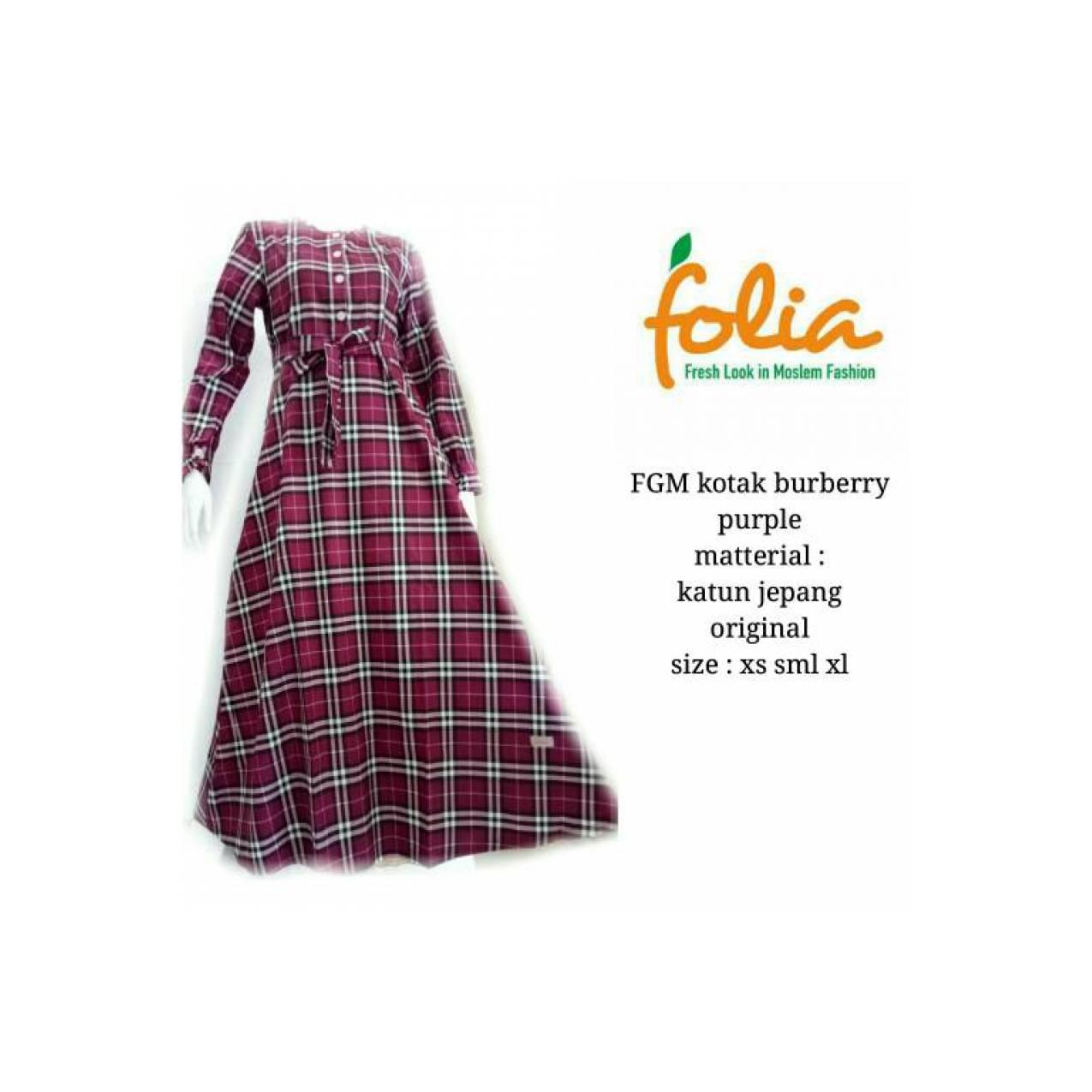 Gamis Folia FGM Kotak Burberry