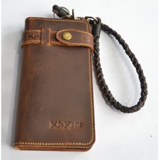 Dompet Panjang Kickers 01zx Kulit Sapi, Dompet Rantai Kulit Asli, Dompet Pria Kulit Asli, Dompet Uang Full Kulit Asli