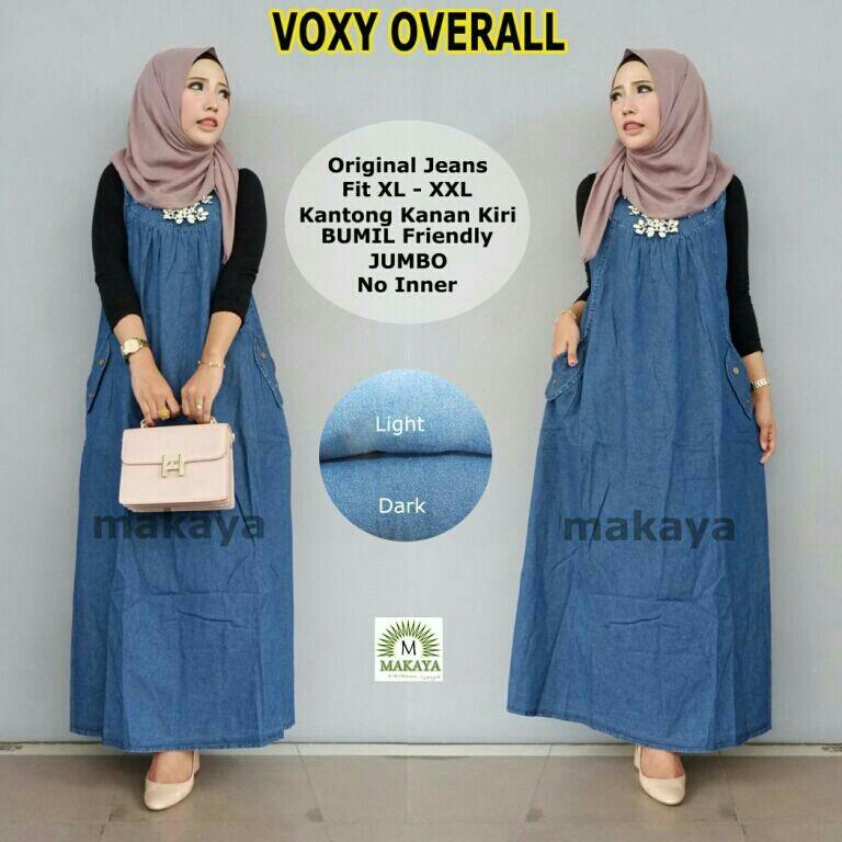 Jumpsuit Overall Long Dress Maxi Wanita Muslim Voxy 