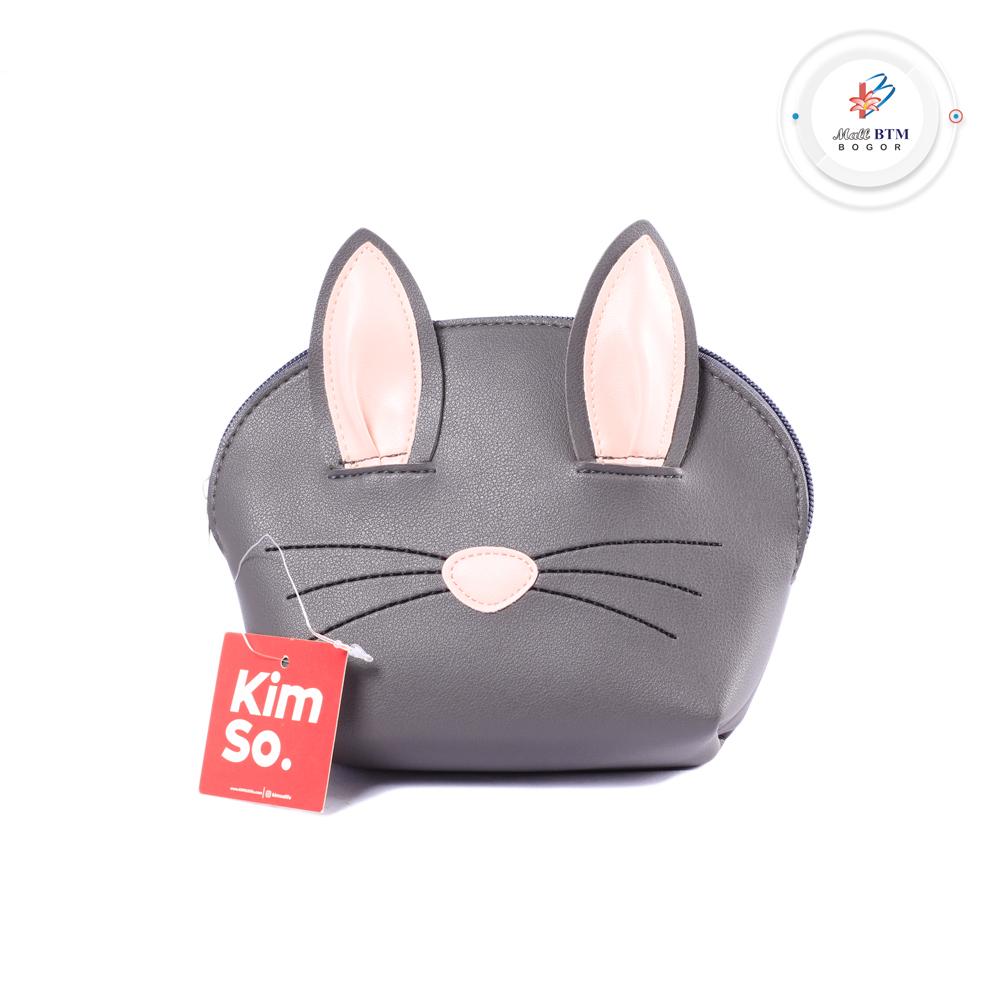 Mall BTM Bogor - Kimso Pouch Aksen Telinga Kucing Lucu Harga Murah - Hitam